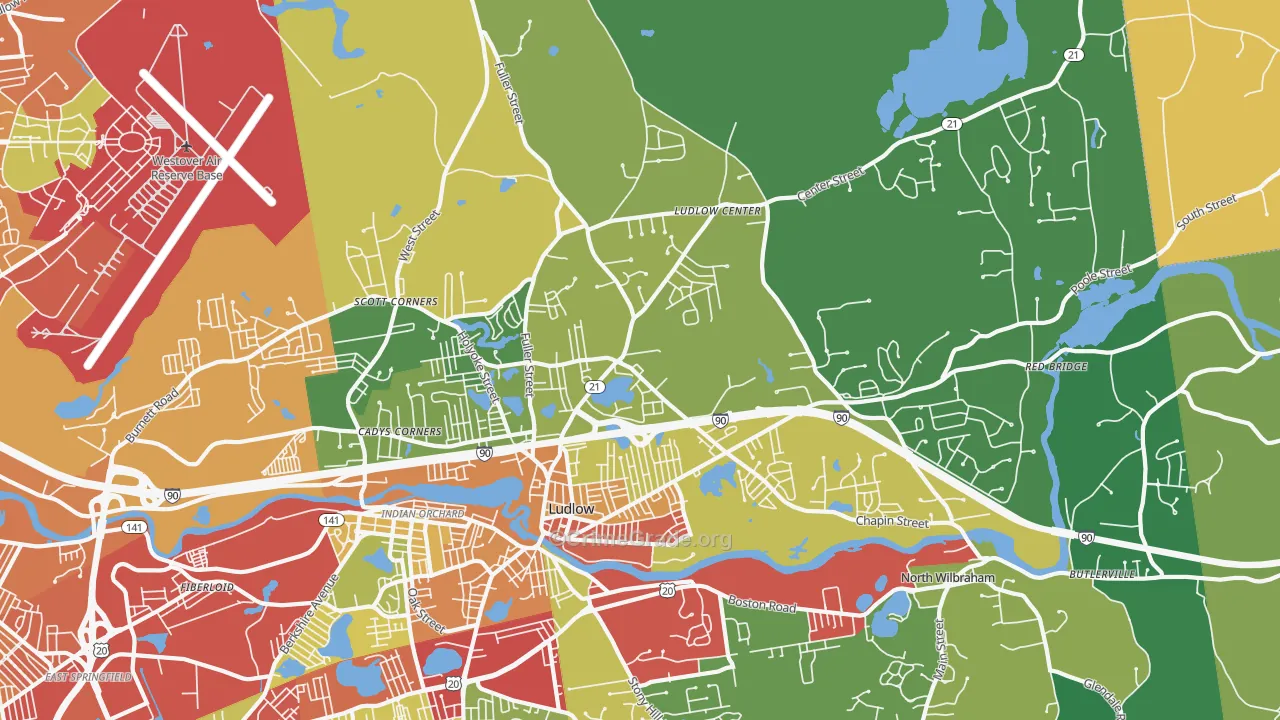 01056, MA Map of Theft Rates