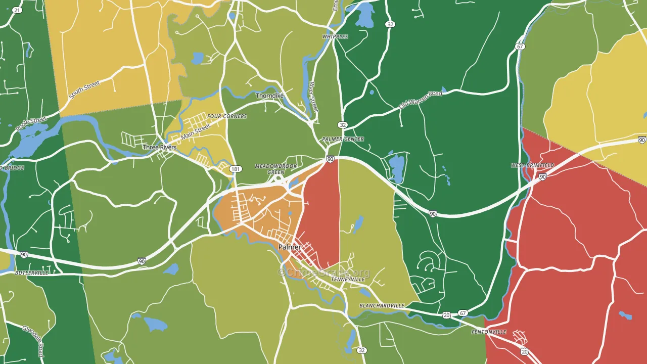 01069, MA Map of Theft Rates