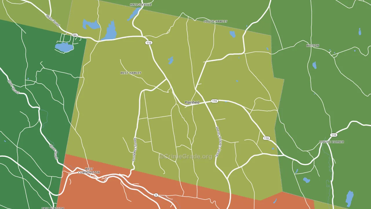 01070, MA Map of Theft Rates