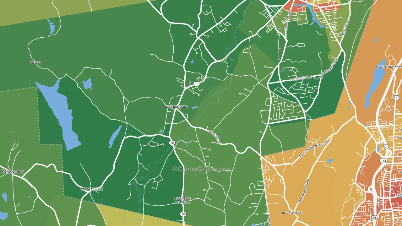 01073, MA Map of Theft Rates