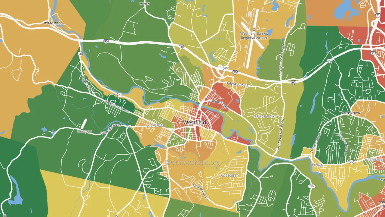 01085, MA Map of Theft Rates