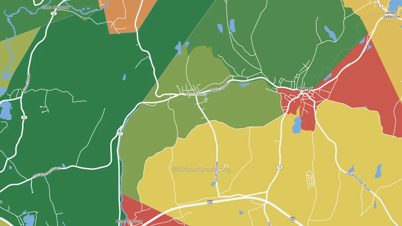 01092, MA Map of Theft Rates