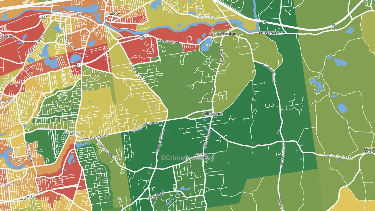 01095, MA Map of Theft Rates
