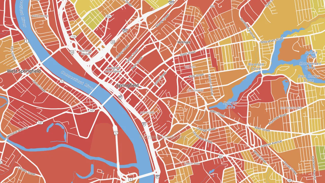 01105, MA Map of Theft Rates