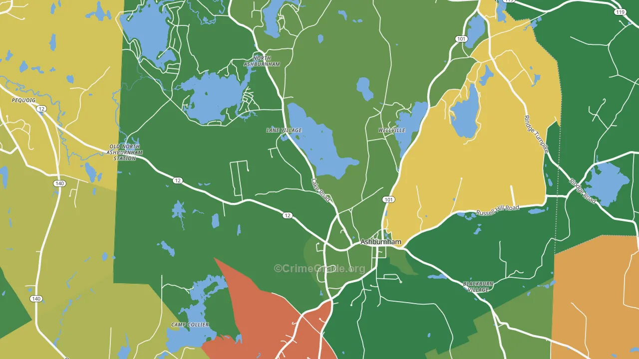 01430, MA Map of Theft Rates