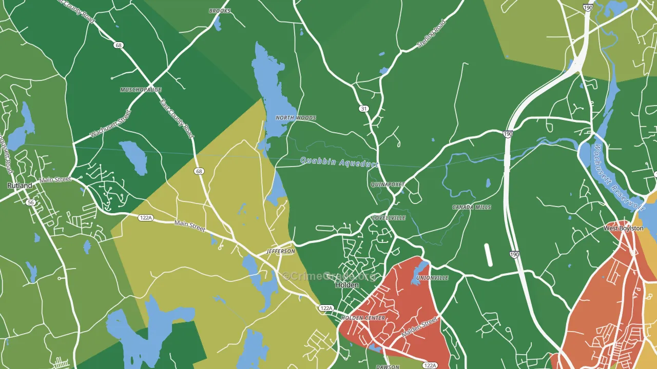 01522, MA Map of Theft Rates