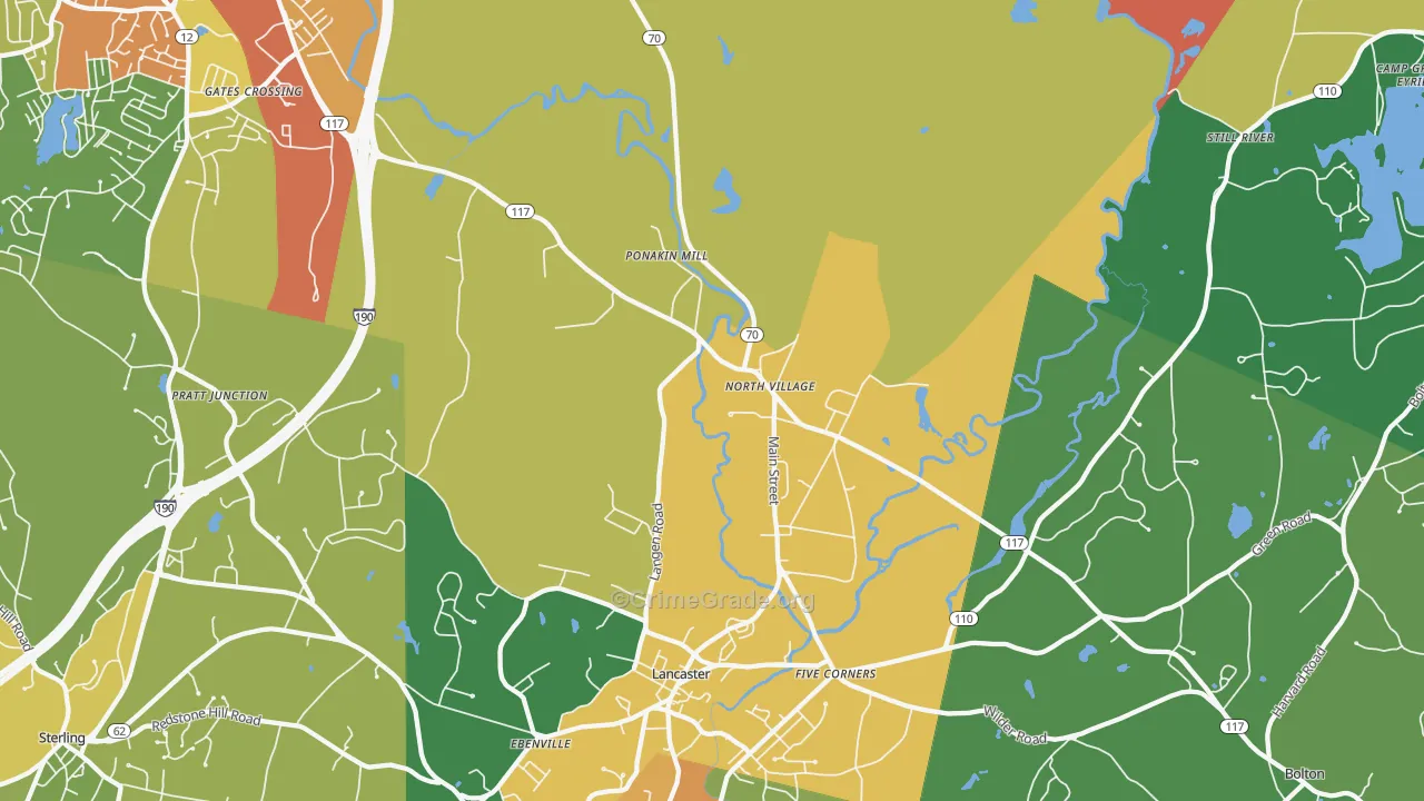 01523, MA Map of Theft Rates