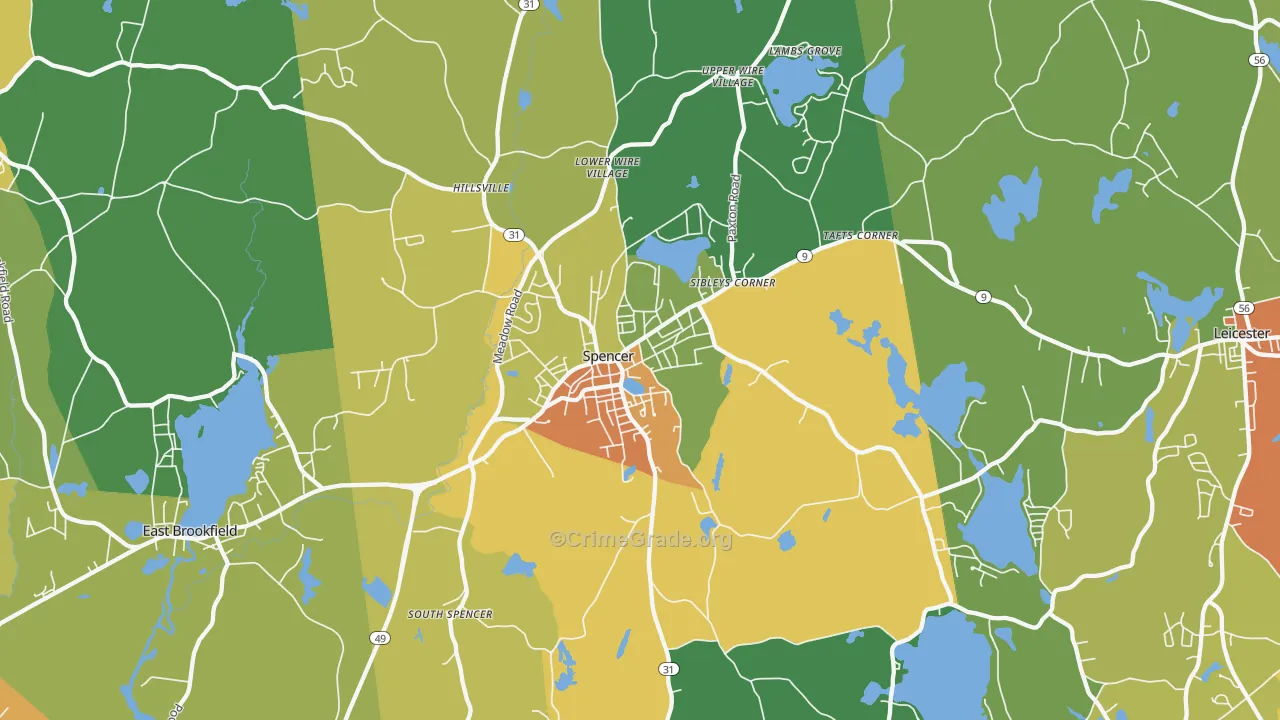 01562, MA Map of Theft Rates