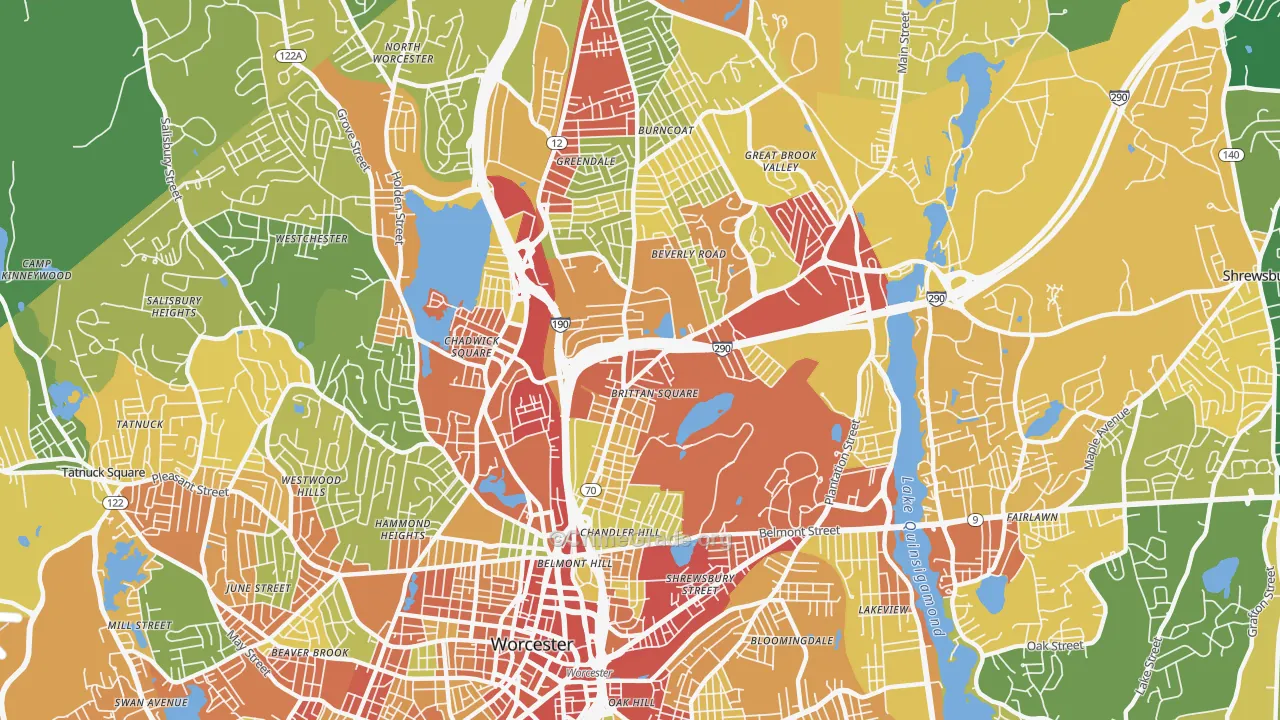 01605, MA Map of Theft Rates