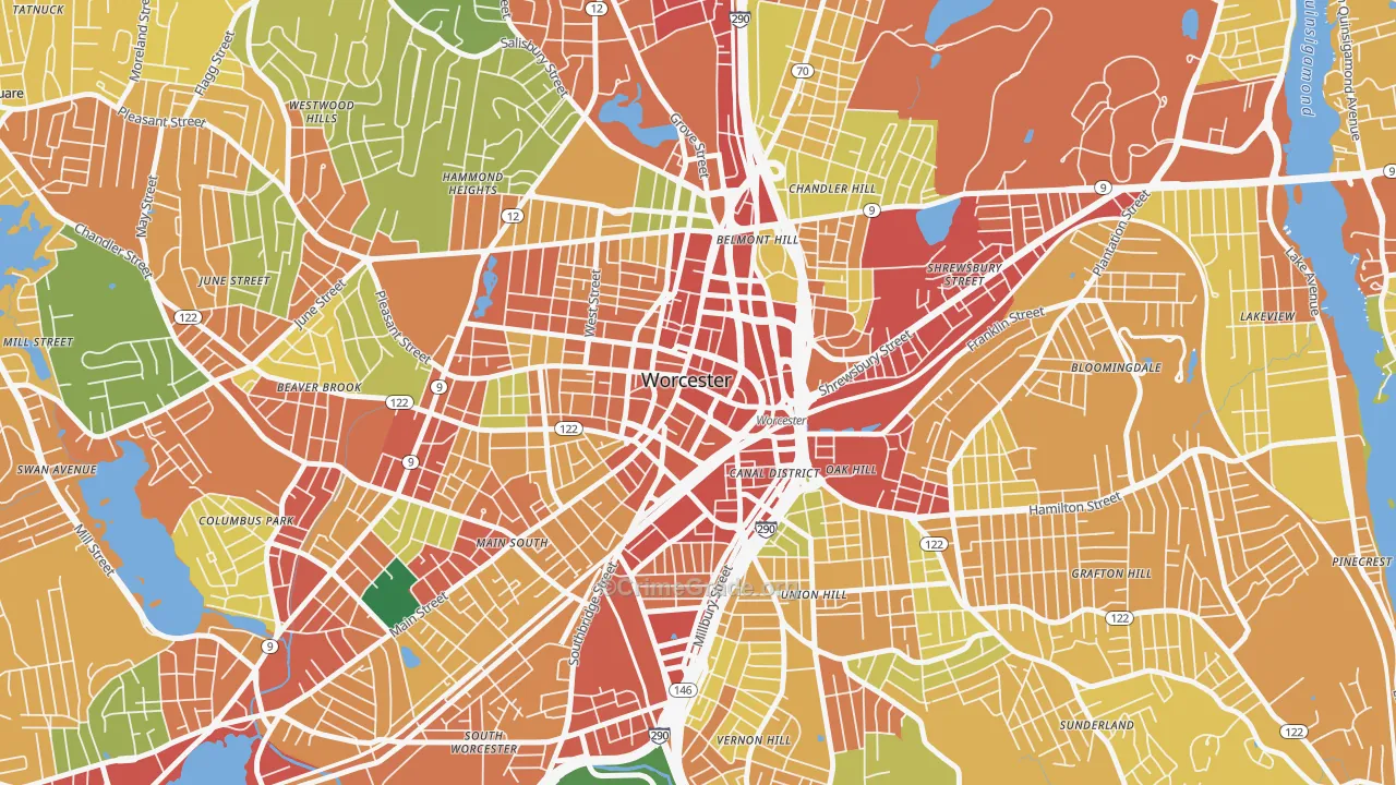 01608, MA Map of Theft Rates