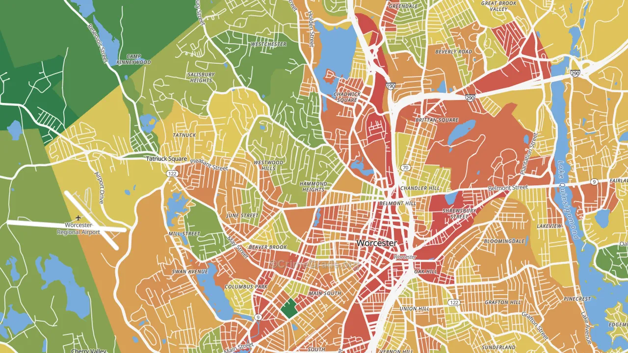 01609, MA Map of Theft Rates