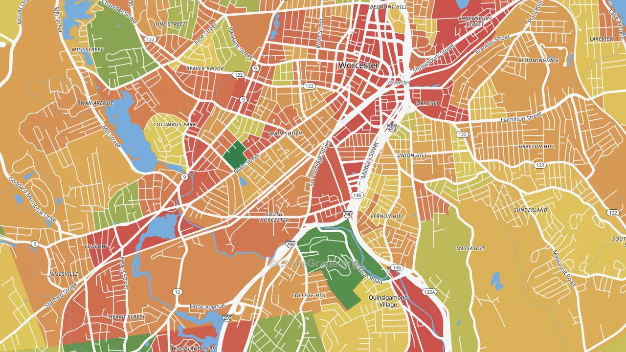 01610, MA Map of Theft Rates