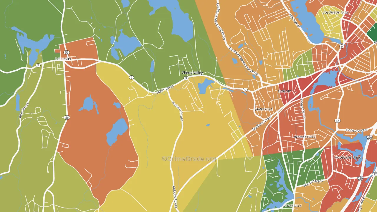 01611, MA Map of Theft Rates
