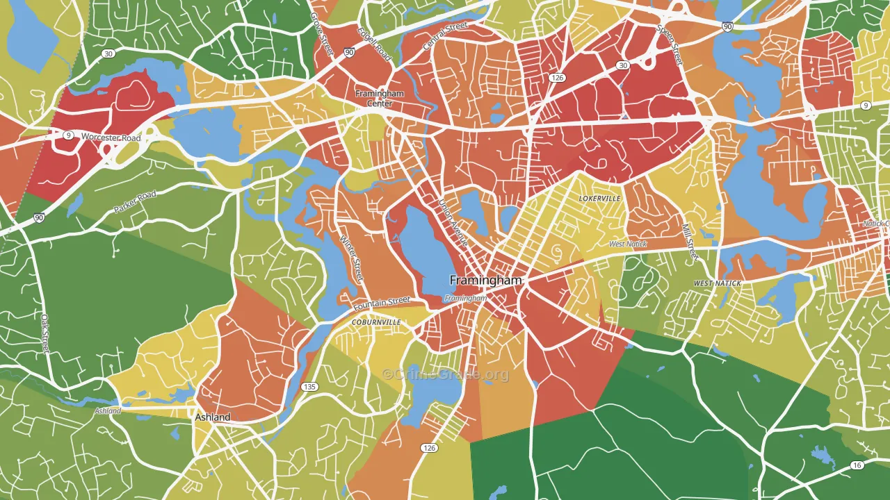 01702, MA Map of Theft Rates