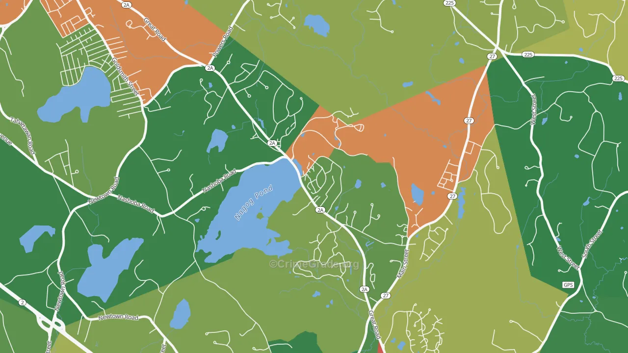 01718, MA Map of Theft Rates