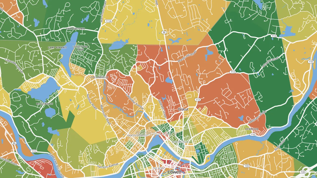 01826, MA Map of Theft Rates