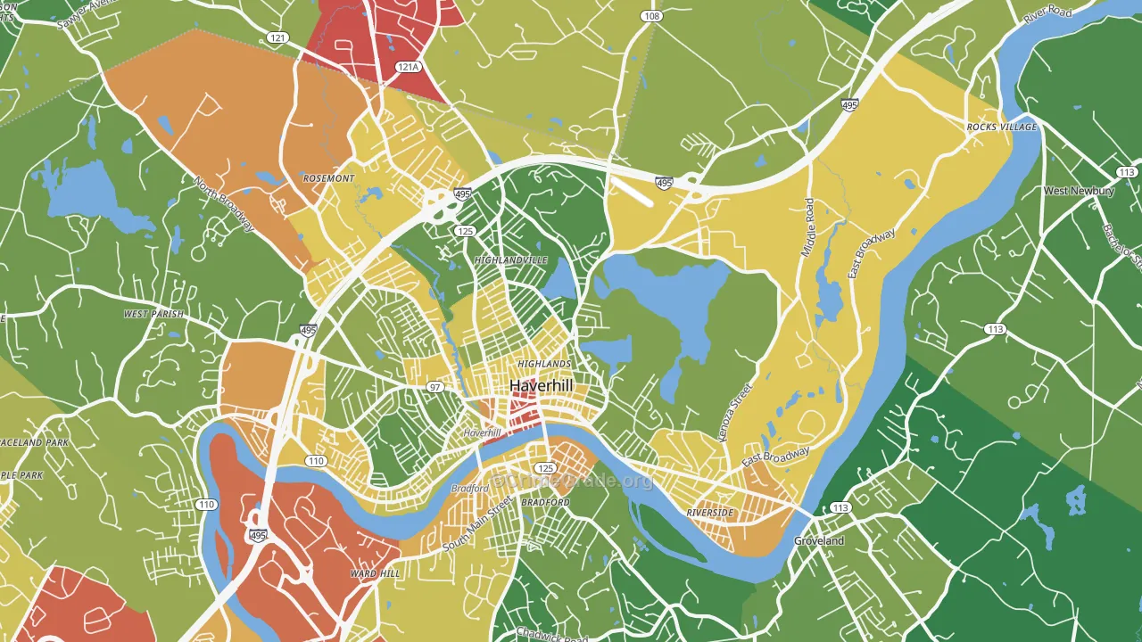 01830, MA Map of Theft Rates
