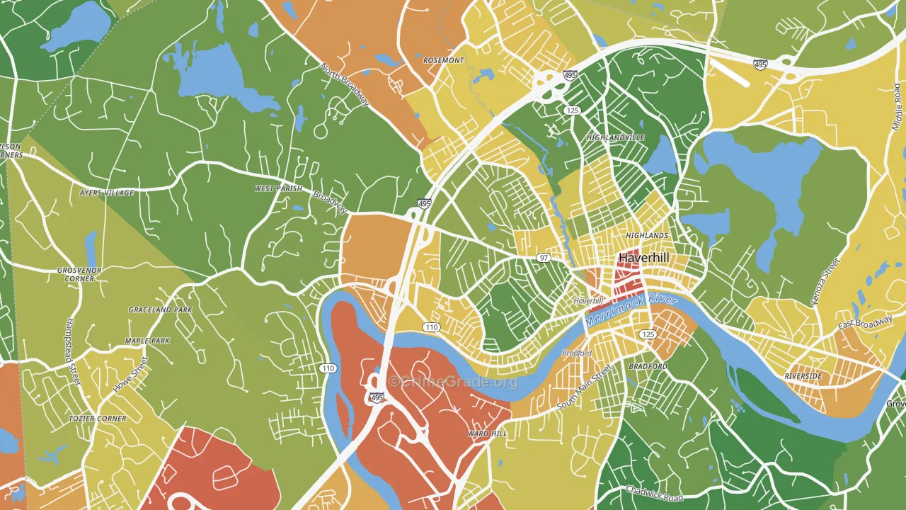 01832, MA Map of Theft Rates