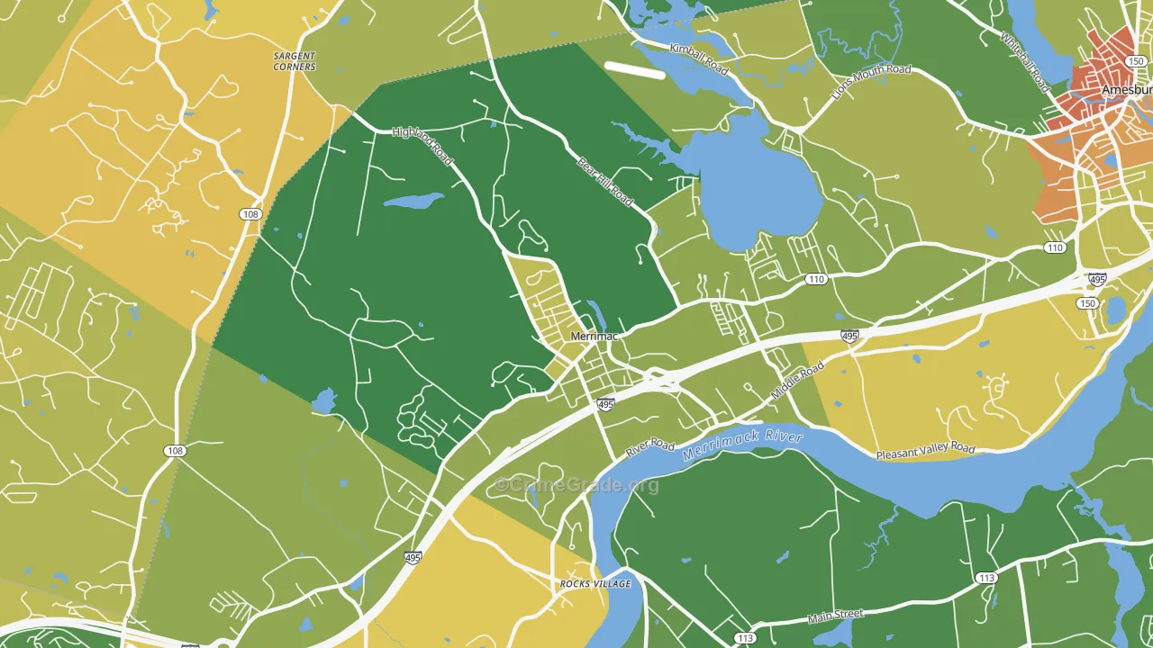 01860, MA Map of Theft Rates