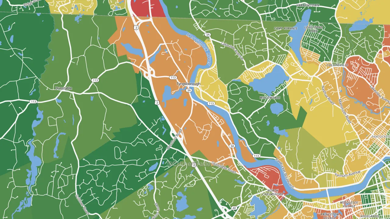 01879, MA Map of Theft Rates