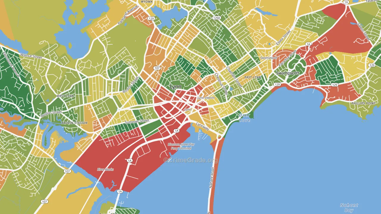 01901, MA Map of Theft Rates