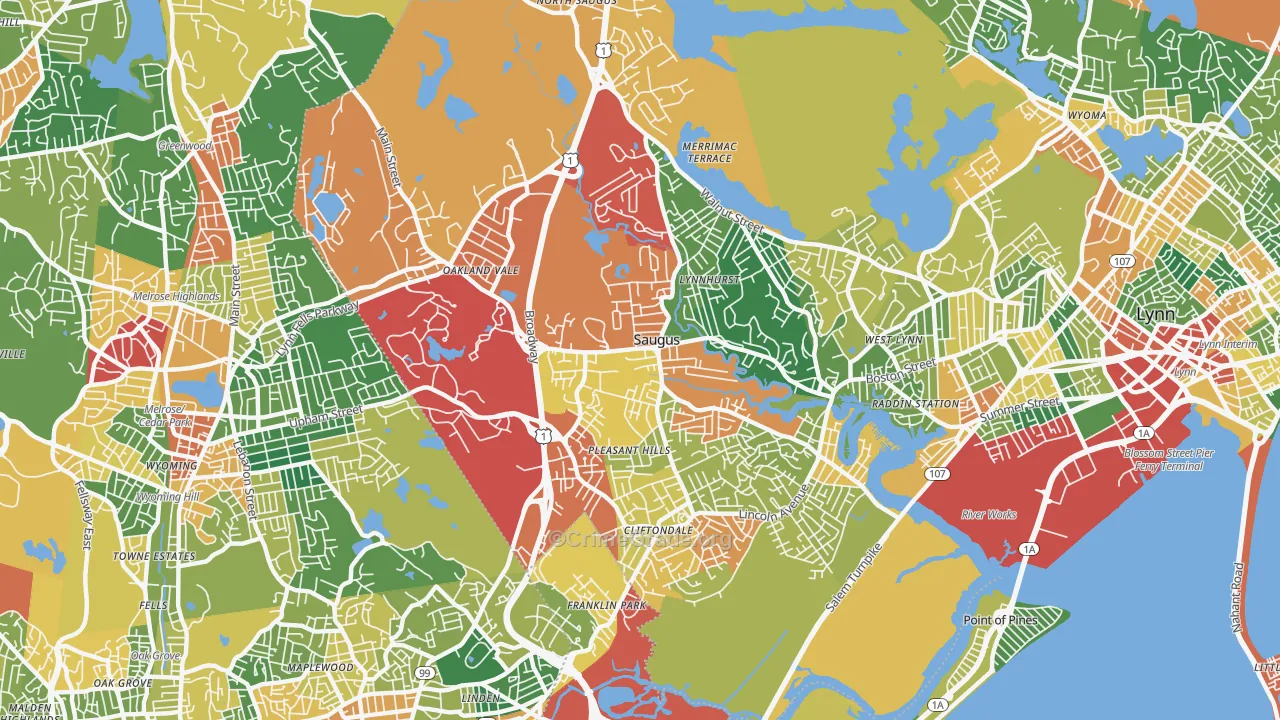 01906, MA Map of Theft Rates