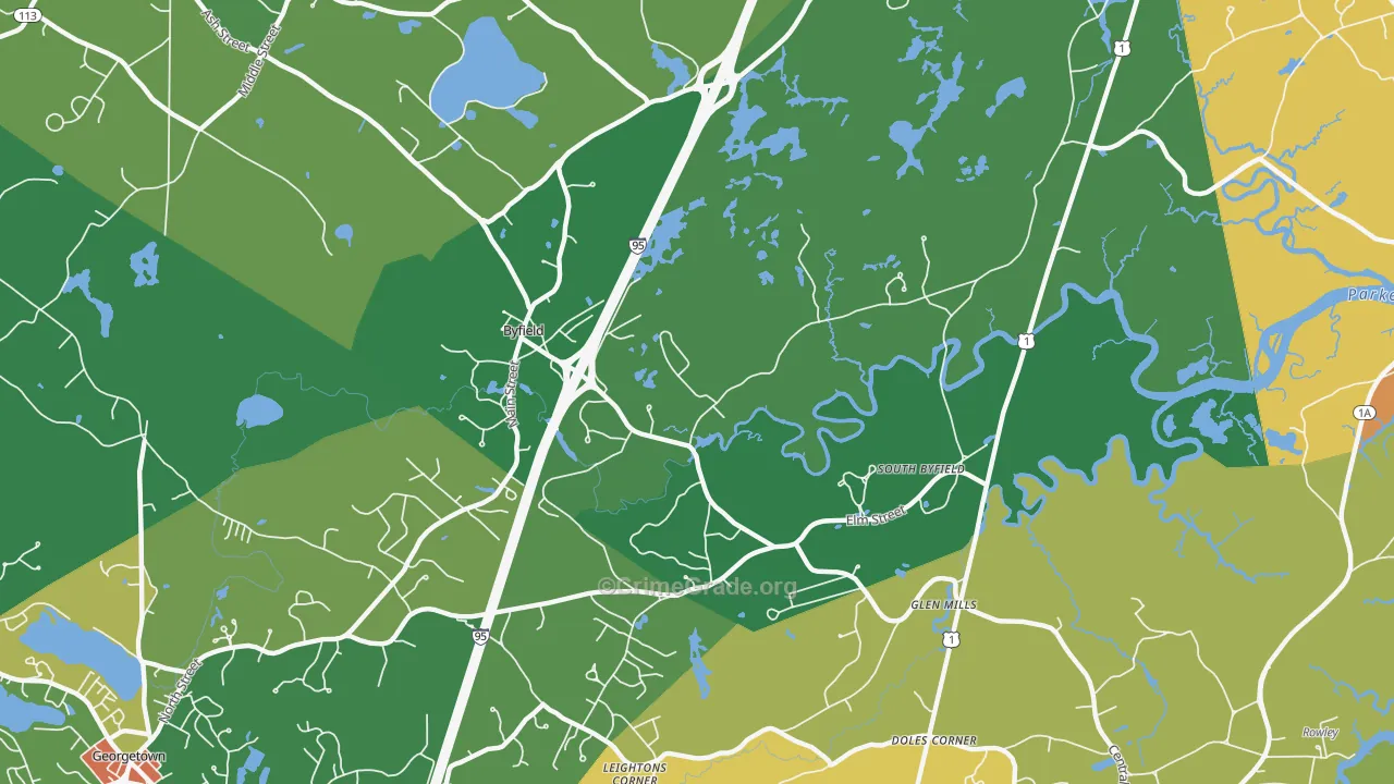 01922, MA Map of Theft Rates