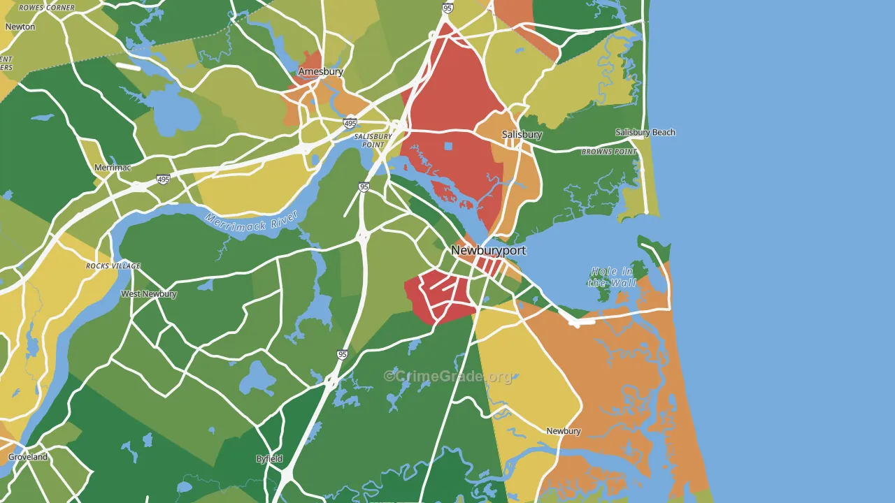01950, MA Map of Theft Rates