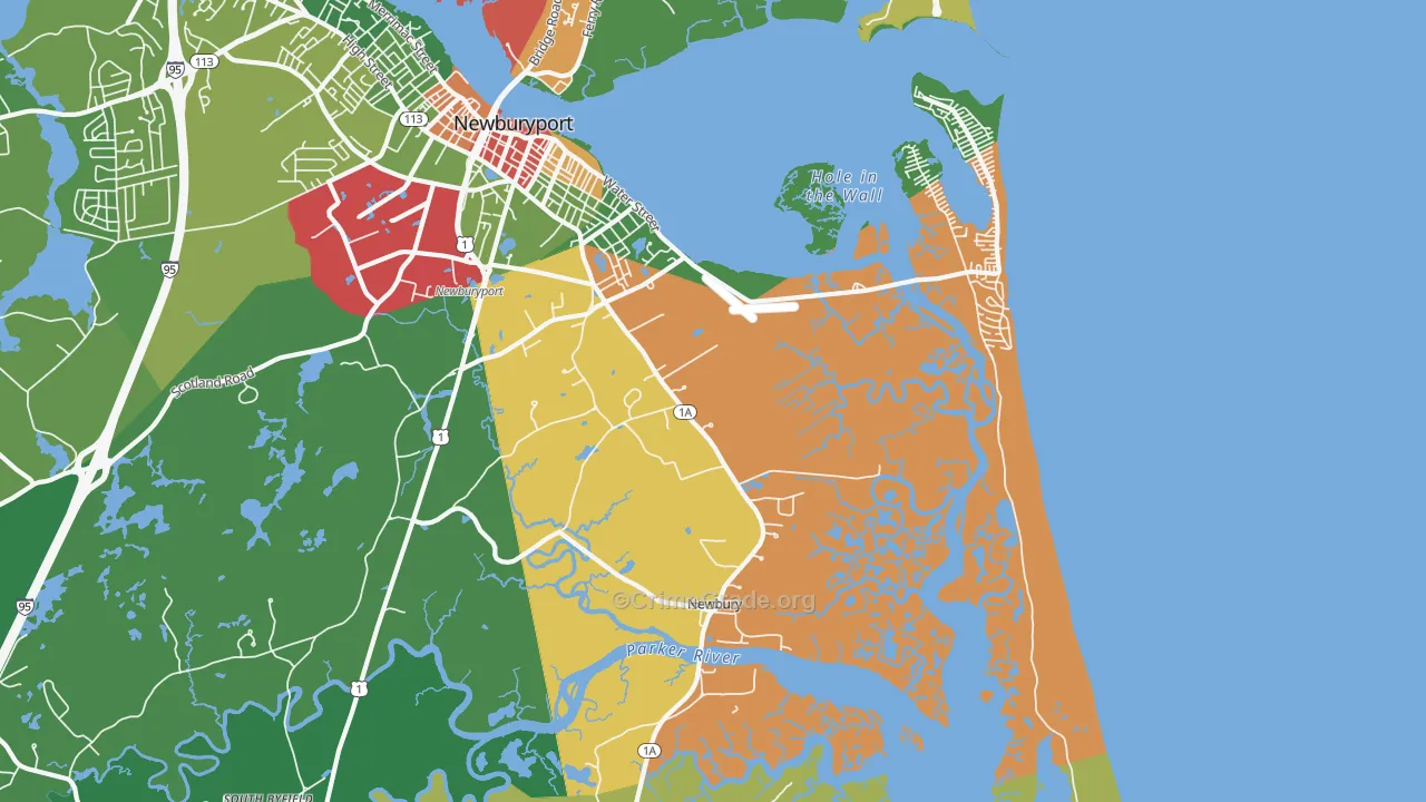 01951, MA Map of Theft Rates