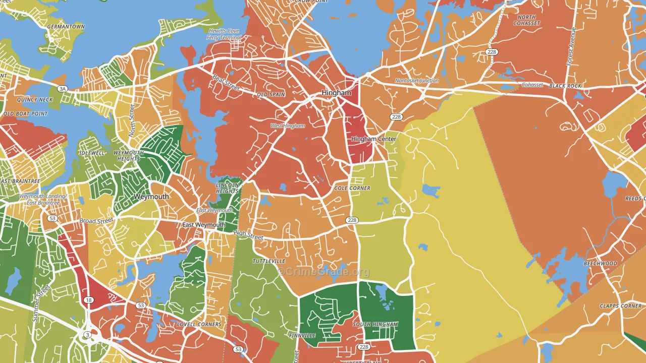 02043, MA Map of Theft Rates
