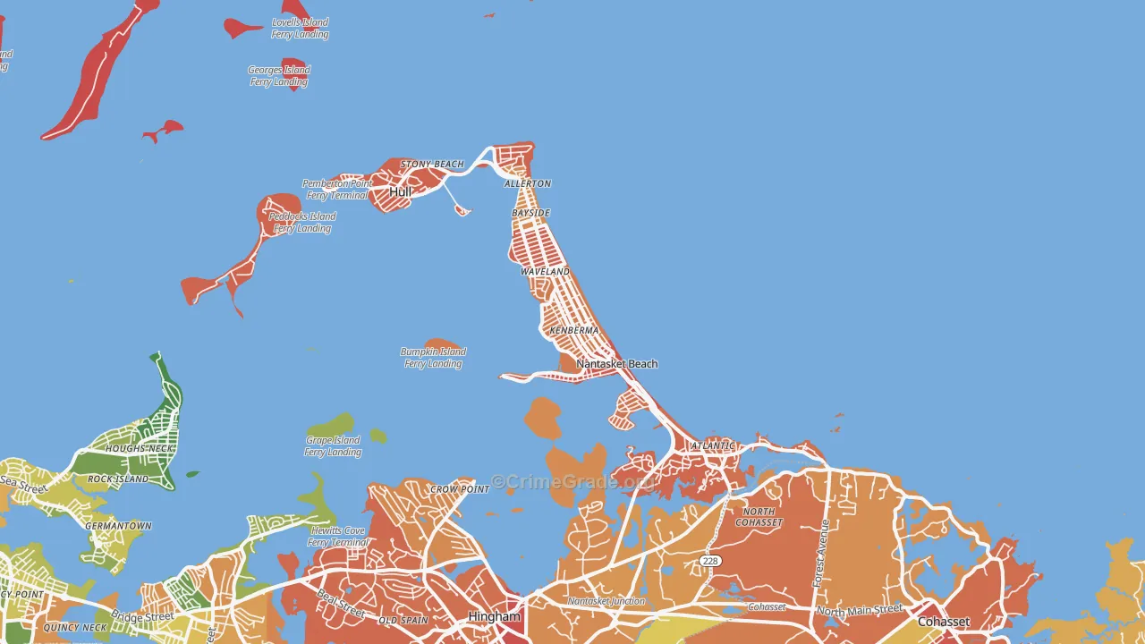 02045, MA Map of Theft Rates