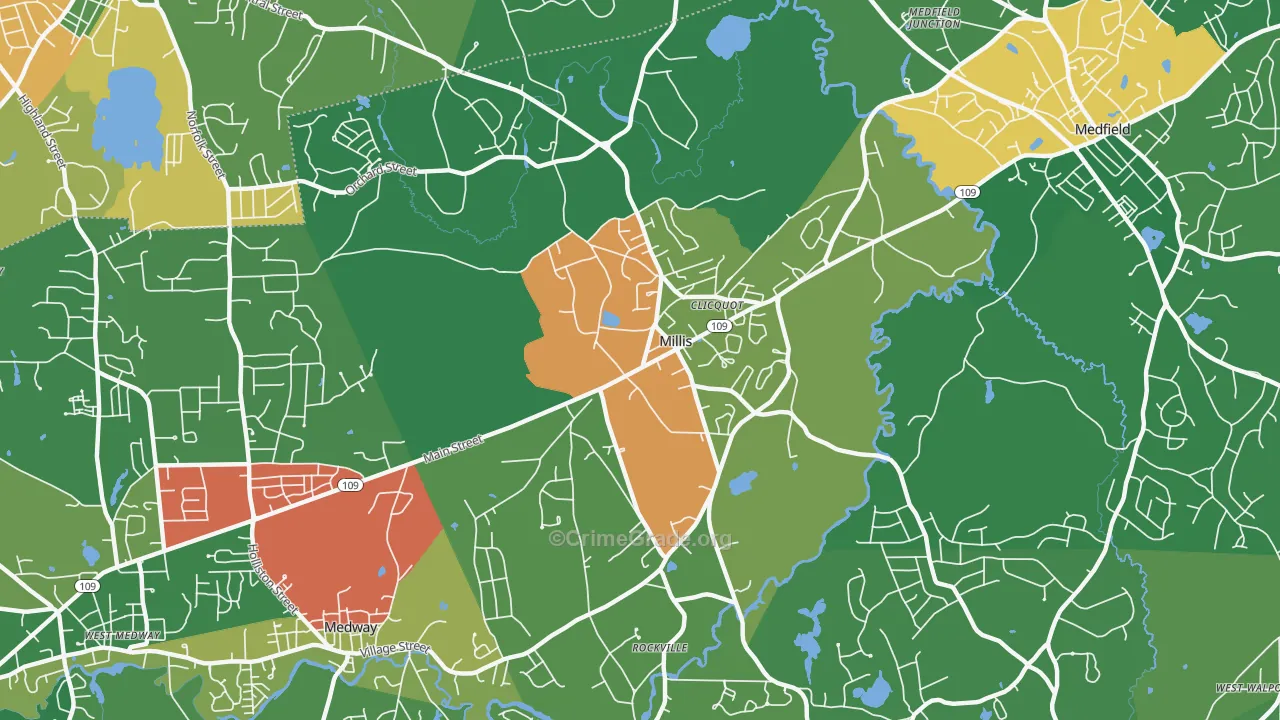 02054, MA Map of Theft Rates
