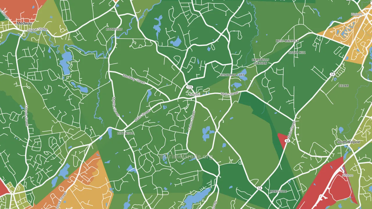 02056, MA Map of Theft Rates