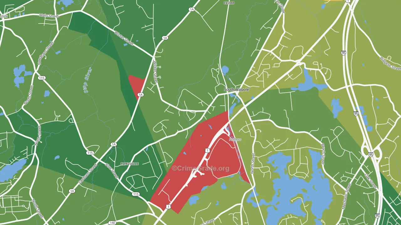 02071, MA Map of Theft Rates