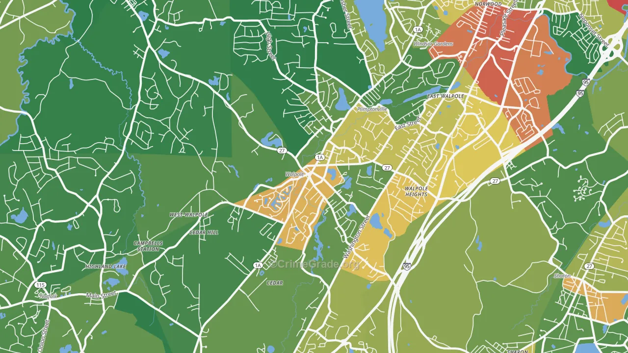 02081, MA Map of Theft Rates