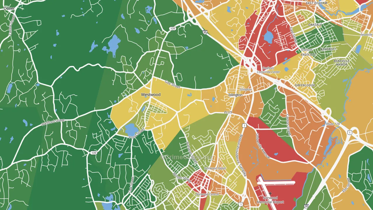 02090, MA Map of Theft Rates
