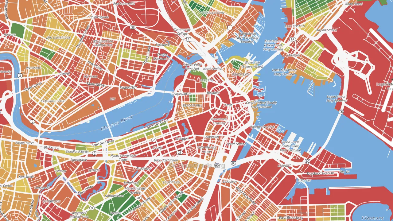 02108, MA Map of Theft Rates