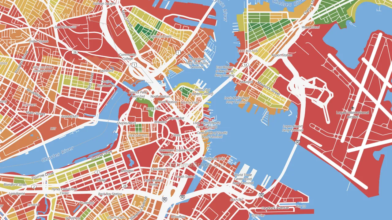 02109, MA Map of Theft Rates