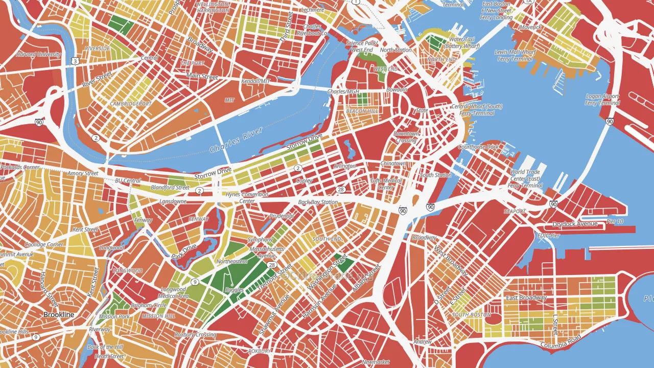 02116, MA Map of Theft Rates