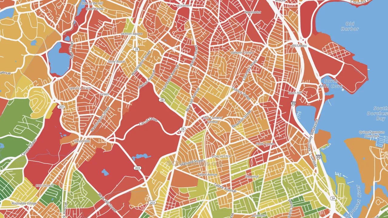 02121, MA Map of Theft Rates