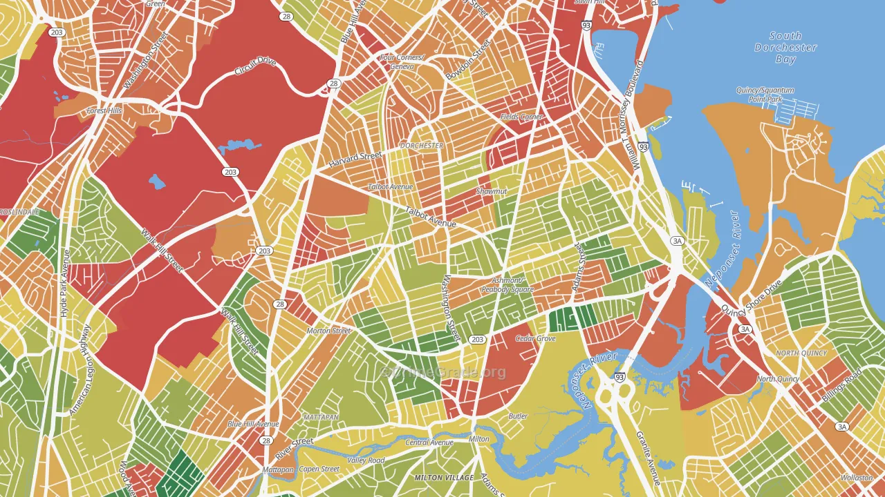 02124, MA Map of Theft Rates