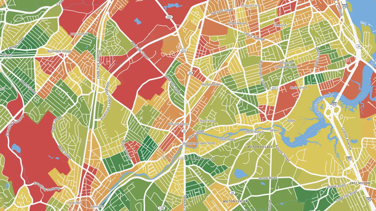02126, MA Map of Theft Rates