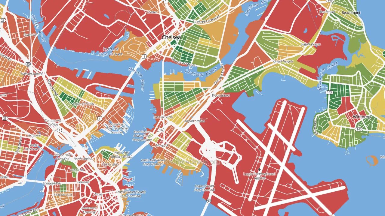 02128, MA Map of Theft Rates