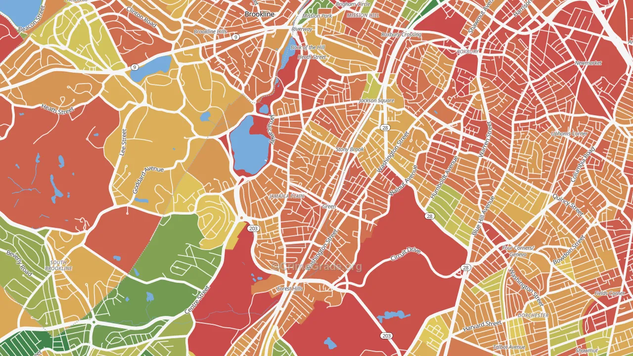 02130, MA Map of Theft Rates