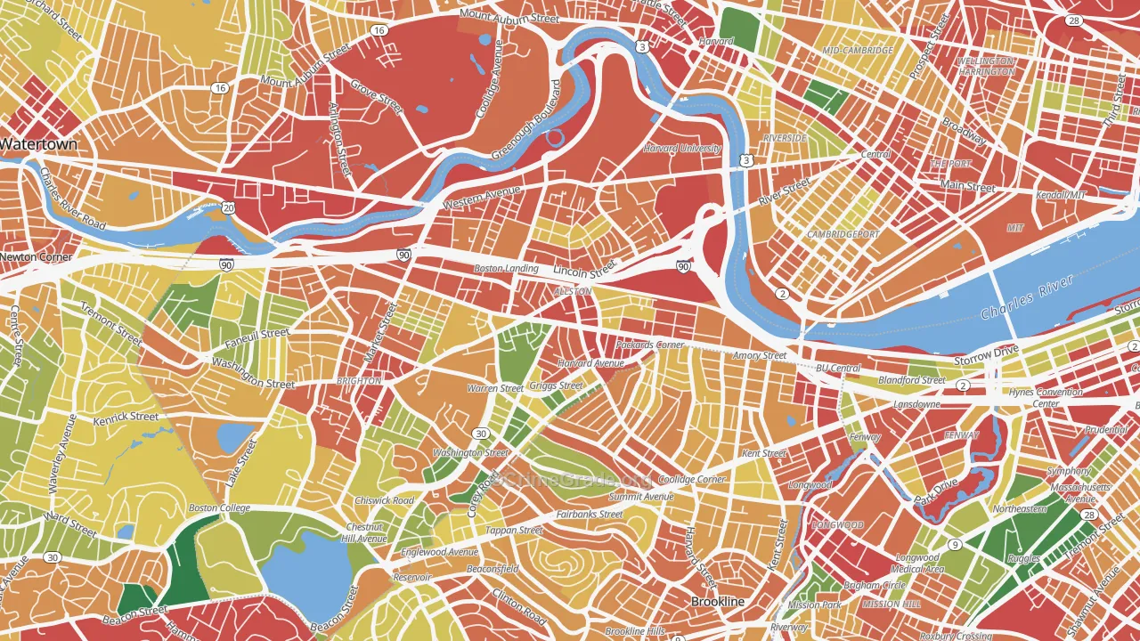 02134, MA Map of Theft Rates