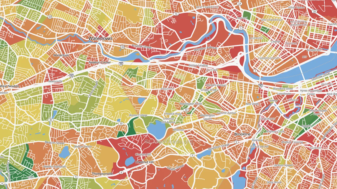 02135, MA Map of Theft Rates