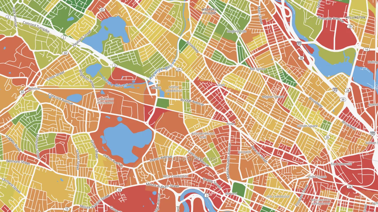 02140, MA Map of Theft Rates