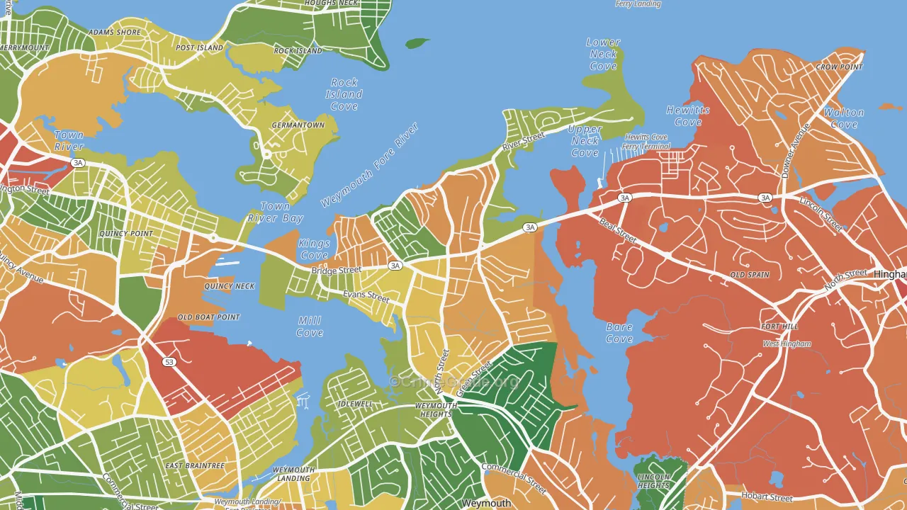 02191, MA Map of Theft Rates
