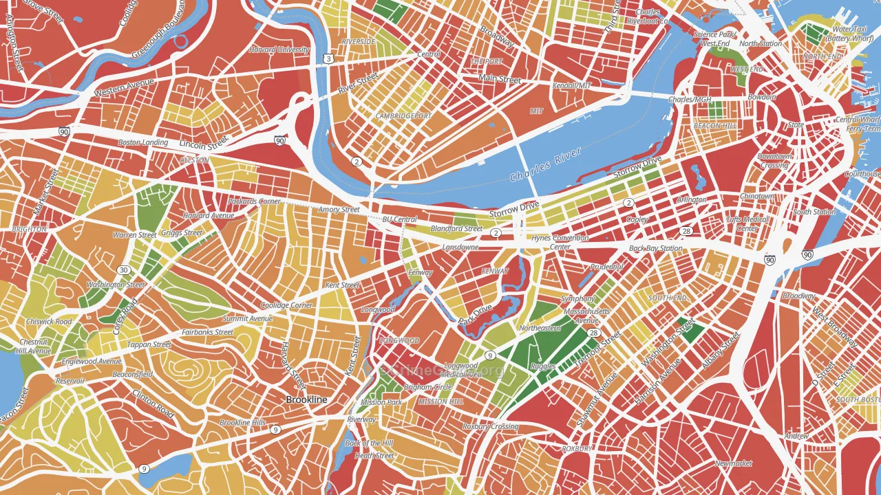 02215, MA Map of Theft Rates