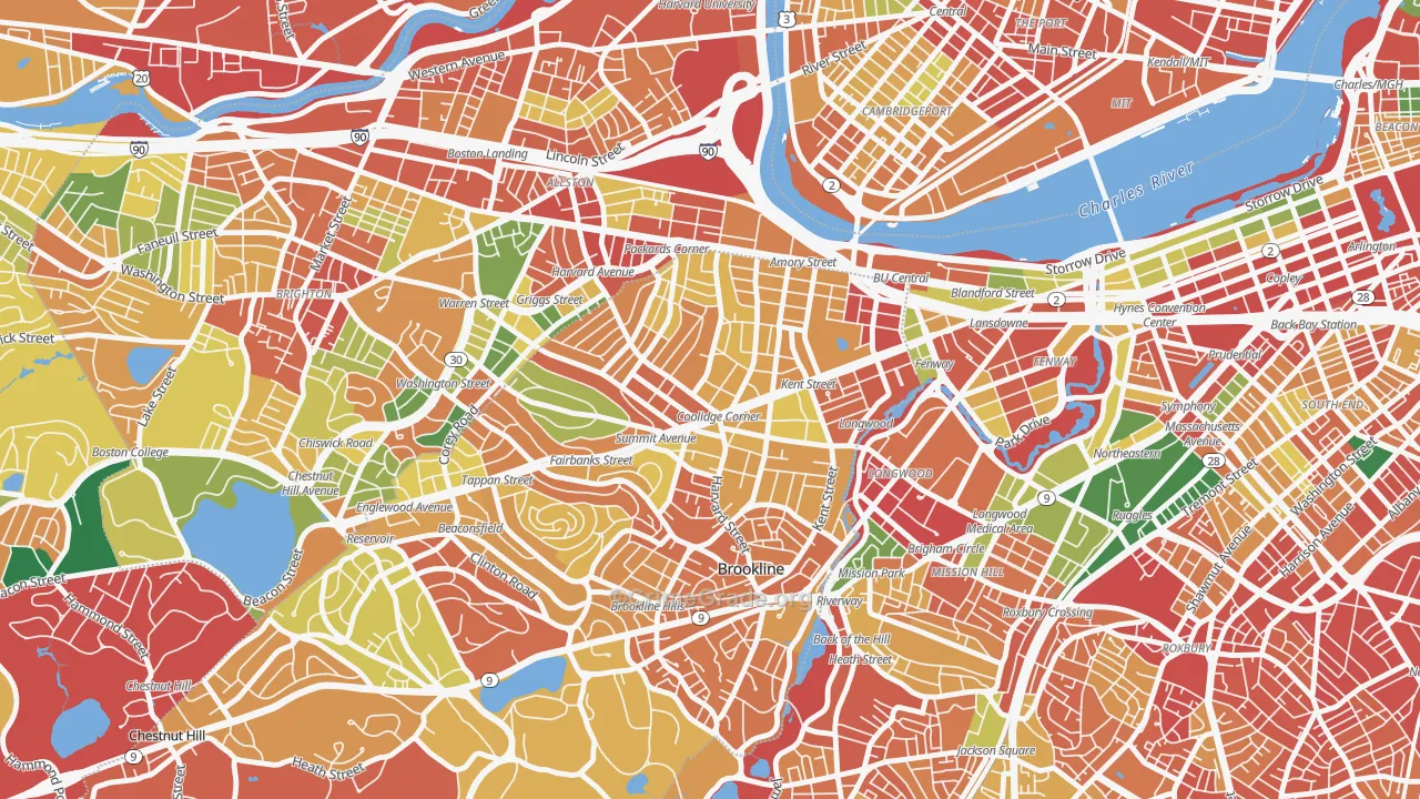 02446, MA Map of Theft Rates